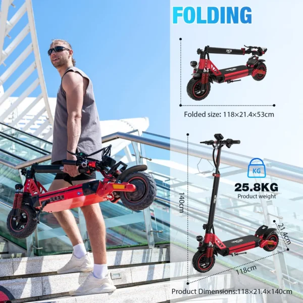 RCB RE24 Fat Tire Electric Scooter - Image 5