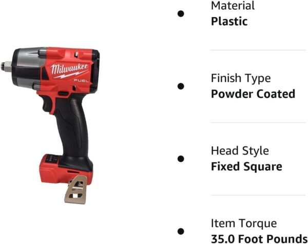 Milwaukee 2962-20 M18 18V Fuel 1/2" Mid-torque Impact Wrench with Friction Ring - Image 2