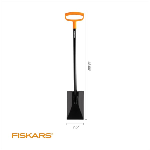 Fiskars 46" Spade Garden Shovel - Steel Flat Shovel with Ergonomic D-Handle - Sharp Blade Square Shovel for Lawn Edging, Digging, Pruning - Heavy Duty Yard Tool - Easy Cuts in Grass and Turf - Image 4