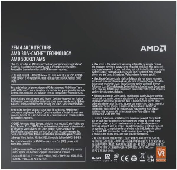 AMD Ryzen 7 7800X3D 8-Core, 16-Thread Desktop Processor - Image 4
