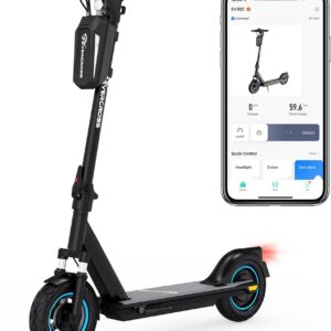 EVERCROSS EV10Z Electric Scooter, App-Enabled E-Scooter, 10" Solid Tires, Folding Electric Scooter for Adults Teenagers