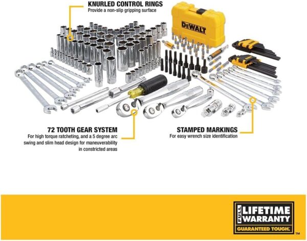 DEWALT Mechanics Tools Kit and Socket Set, 168-Piece (DWMT73803) - Image 3