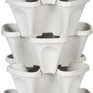 Mr. Stacky 5 Tier Stackable Strawberry, Herb, Flower, and Vegetable Planter - Vertical Garden Indoor/Outdoor