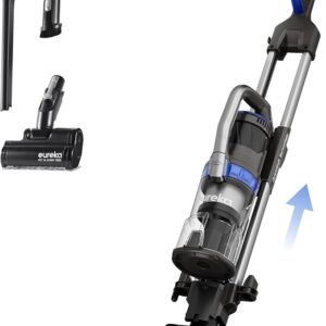 Eureka QuickShift Upright Home OmniVerse Vacuum Cleaner with Large Dust Cup, Advanced Anti-Tangle Technology and HEPA Filter, NEU801BL with Motorized Pet & Stair Tool, Blue