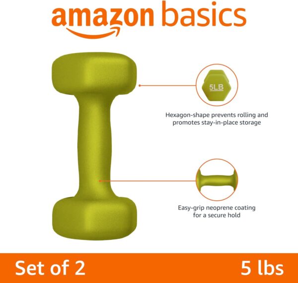 Amazon Basics Neoprene Dumbbell Hand Weights - Image 3