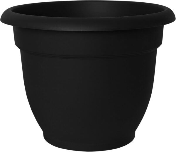 Bloem 20-56908 Fiskars 8 Inch Ariana with Self-Watering Grid, Black, 8"