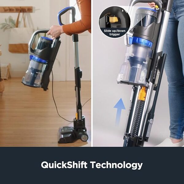 Eureka QuickShift Upright Home OmniVerse Vacuum Cleaner with Large Dust Cup, Advanced Anti-Tangle Technology and HEPA Filter, NEU801BL with Motorized Pet & Stair Tool, Blue - Image 5