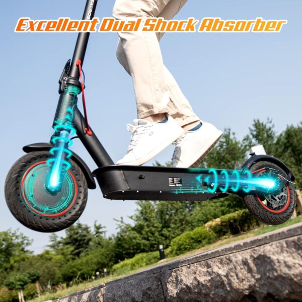 EVERCROSS Electric Scooter, 350W/500W Electric Scooter Adults, 8.5"/10" Tires, Up to 19/22 Miles Range, 19 MPH Lightweight E-Scooter with Dual Shock Absorption - Image 6