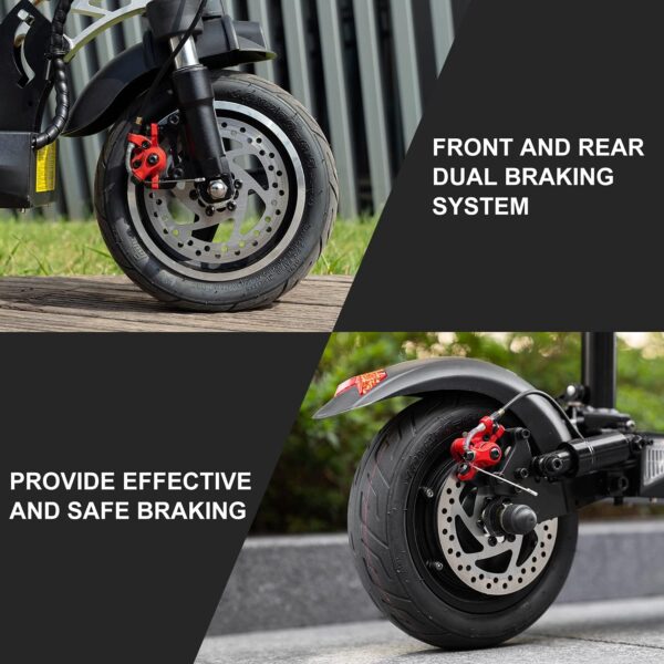 VERCROSS H7 Commuter Foldable Electric Scooter with seat, Equipped with 800W Motor, Maximum Speed of 45 km/h, 60 km Range, Equipped with 10-inch Solid Off-Road Tires - Image 3
