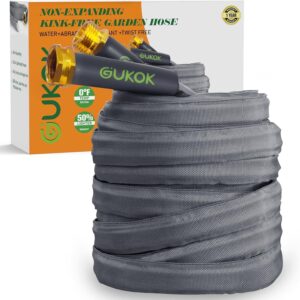2024 Upgraded Non-Expanding Garden Hose 50ft,Flexible Ultra-Light Water Hose, Burst-Resistant, Lead-Free, Anti-Kink, High-Pressure, Ideal for All-Season Use