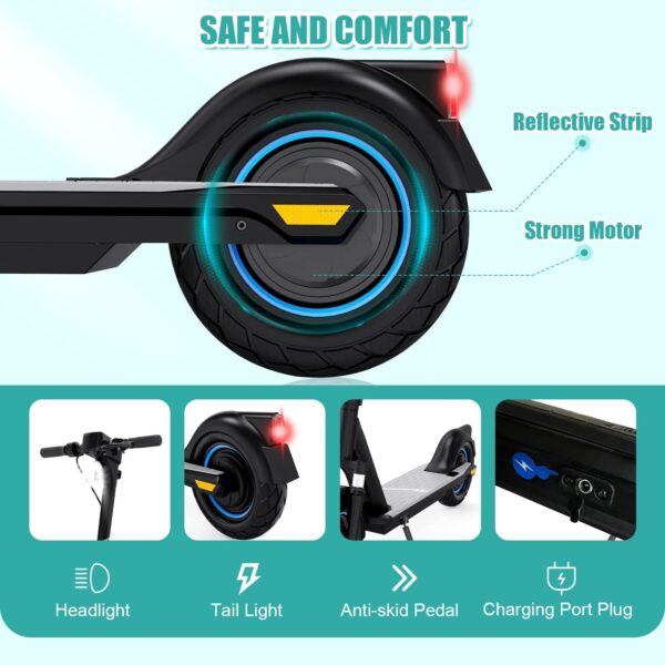 EVERCROSS EV10Z Electric Scooter, App-Enabled E-Scooter, 10" Solid Tires, Folding Electric Scooter for Adults Teenagers - Image 4