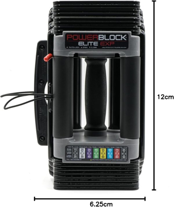 PowerBlock Elite EXP Adjustable Dumbbells, Sold in Pairs, Stage 1, 5-50 lb. Dumbbells, Durable Steel Build, Innovative Workout Equipment, All-in-One Dumbbells, Expandable with Expansion Kits - Image 2