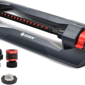 Eden 96213 Lawn & Garden Essential Oscillating Sprinkler | Water Sprinkler for Yard,Covers up to 3,600 sq. ft., Heavy Weight Base