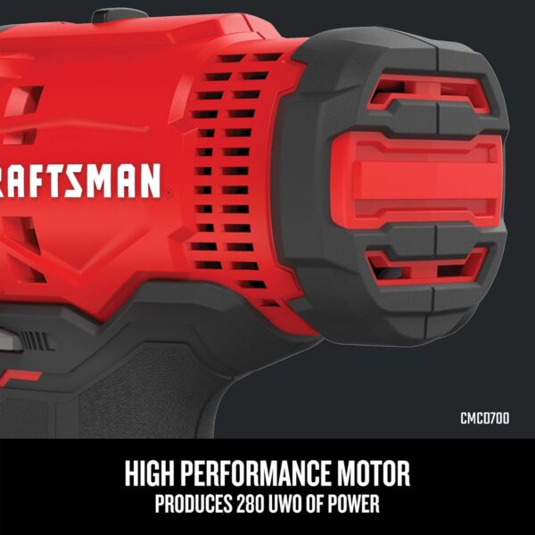 CRAFTSMAN V20 MAX Cordless Drill and Impact Driver, Power Tool Combo Kit with 2 Batteries and Charger (CMCK200C2AM) - Copy - Image 2