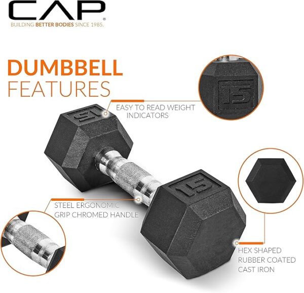 CAP Barbell Dumbbell Set with Rack | Multiple Options in 150lbs and 210lbs - Image 5