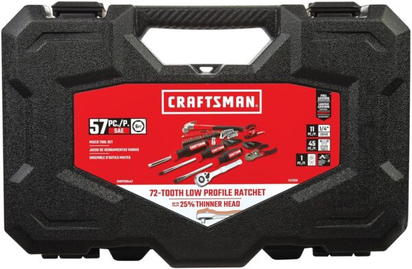 CRAFTSMAN 57 Piece Mechanics Tool Set/Home Tool Set (CMMT99447) - Image 2