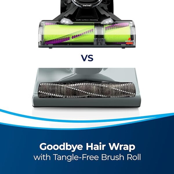 BISSELL 24613 Pet Hair Eraser Turbo Plus Lightweight Vacuum, Tangle-Free Brush Roll, Powerful Pet Hair Pick-up, SmartSeal Allergen System, Specialized Pet Tools, Easy Empty Dirt Tank - Image 4