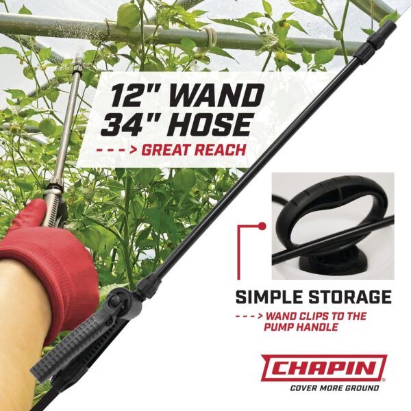 Chapin 20002 Made in USA 2 -Gallon Lawn and Garden Pump Pressured Sprayer, for Spraying Plants, Garden Watering, Lawns, Weeds and Pests, Translucent White - Image 3