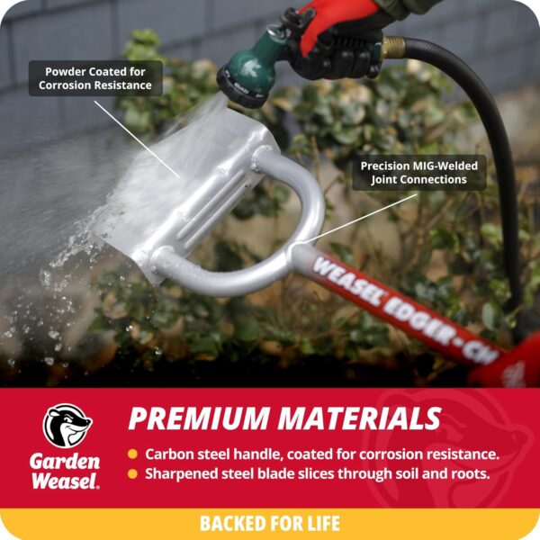 Garden Weasel Edger-Chopper - Long Handle | Garden Beds, Patios, Trenches, Sidewalks, Driveways, and More | Lawn and Landscaping Tool, T Grip, Sod Cutter | 91714 - Image 2