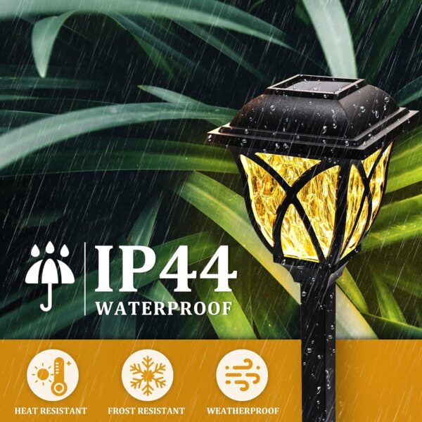 GIGALUMI Solar Lights Outdoor Waterproof, 6 Pack LED Solar Garden Lights, Solar Lights for Outside, Garden Decor for Yard, Patio, Landscape, Planter, Walkway (Warm White) - Image 2