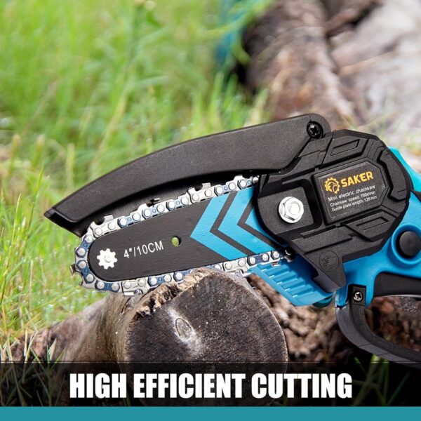 Saker Mini Chainsaw,Portable Electric Chainsaw Cordless,Handheld Chain Saw Pruning Shears Chainsaw for Tree Branches,Courtyard,Household and Garden - Image 4