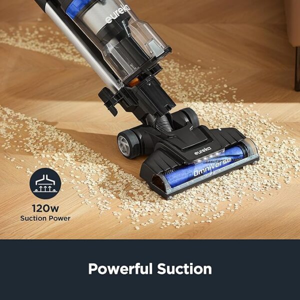 Eureka QuickShift Upright Home OmniVerse Vacuum Cleaner with Large Dust Cup, Advanced Anti-Tangle Technology and HEPA Filter, NEU801BL with Motorized Pet & Stair Tool, Blue - Image 3
