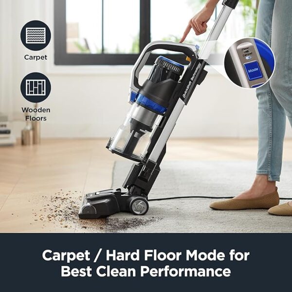 Eureka QuickShift Upright Home OmniVerse Vacuum Cleaner with Large Dust Cup, Advanced Anti-Tangle Technology and HEPA Filter, NEU801BL with Motorized Pet & Stair Tool, Blue - Image 2