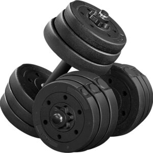 Yaheetech Adjustable Dumbbells Weight Set Dumbbell Weights Exercise & Fitness Equipment w/ 4 Spinlock Collars for Women & Men Home Gym Strength Training 33LB/44LB/55LB/66LB