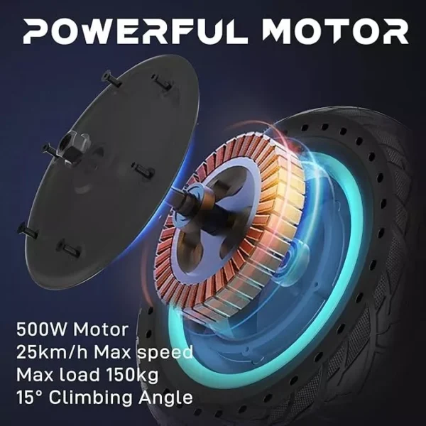 RCB R19 500W Electric Scooter 36V 11.4AH 10" Tires Folding E-Scooter Range 35KM - Image 5