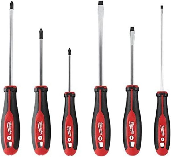 Milwaukee 48-22-2706 6Piece Phillips and Slotted Head Screwdriv Ing Set W/Magnetic Tips and Trilobe Handles - Image 2