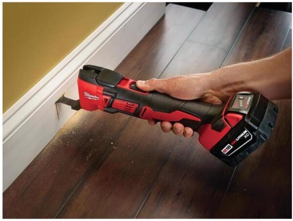 Milwaukee 2626-20 M18 18V Lithium Ion Cordless 18,000 OPM Orbiting Multi Tool with Woodcutting Blades and Sanding Pad with Sheets Included (Battery Not Included, Power Tool Only) - Image 2