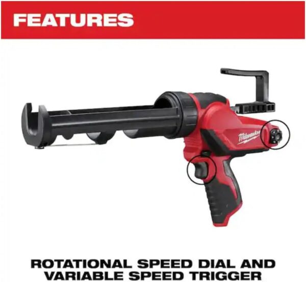 Milwaukee 2441-20 M12 10 oz Caulk Gun tool Only - Image 3