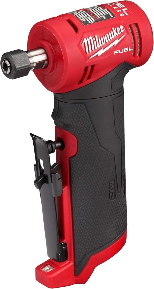 Milwaukee M12 FUEL 12V Lithium-Ion Brushless Cordless 1/4 in. Right Angle Die Grinder (Tool-Only) - Image 7