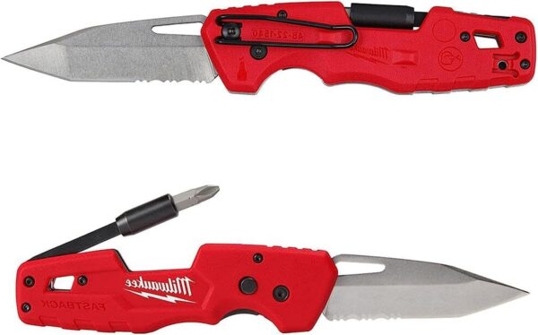 Milwaukee FASTBACK Folding Utility Knife w/Blade Multifunctionality, Red-black - Image 2