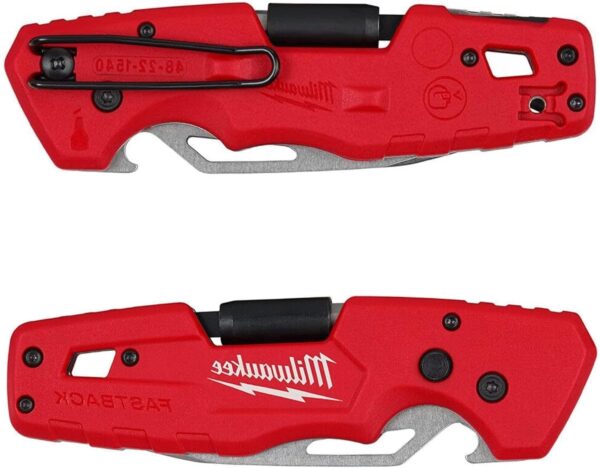 Milwaukee FASTBACK Folding Utility Knife w/Blade Multifunctionality, Red-black - Image 5